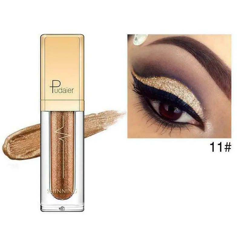 18 Colors Glitter Liquid Eyeshadow Waterproof Make Up Pigments Purple Gold Metalic Women Beauty Gel Shinning Eye Shadow Makeup - Цвет: K