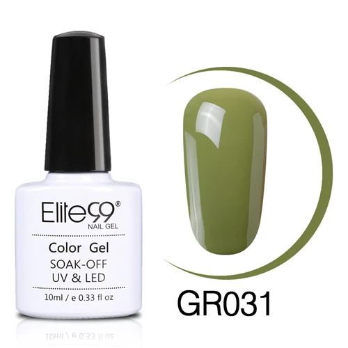 Elite99 Soak Off Green Series Гель-лак 10 мл Светодиодный УФ-гель лак для ногтей Праймер УФ гель лак для ногтей художественная краска для маникюра - Цвет: 031