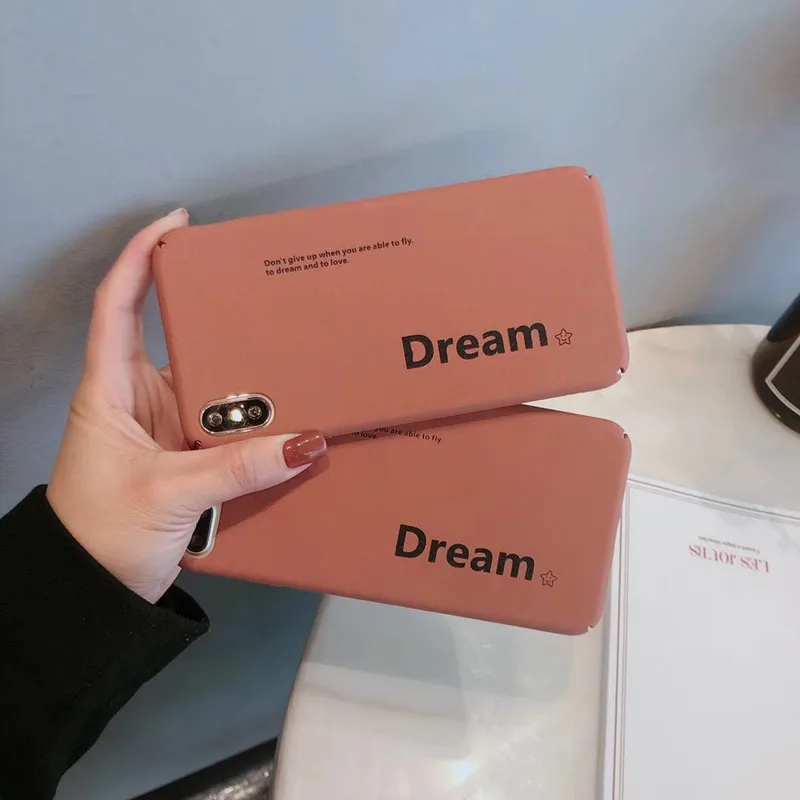 

Retro Art Letter Korean Phone Case For iPhone 7 7 Puls 6 6S 7 8 Puls X Xs XR Xs max Cases Hard Plastic Matte Cover