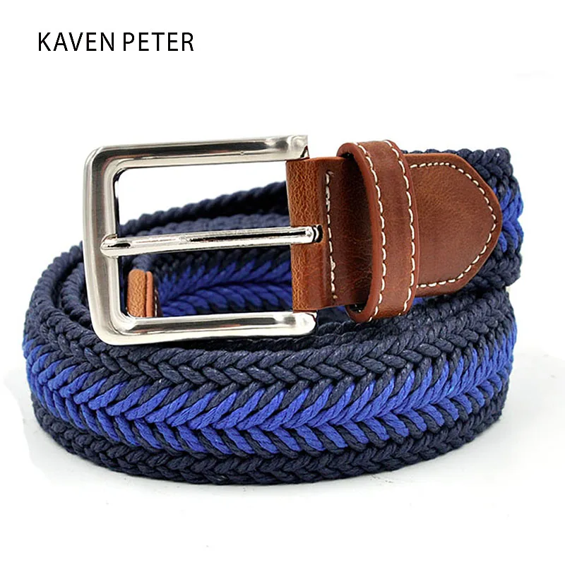  Men Braided Belt Casual Style Fish Bone Pattern Men's Golf Braided Belts With Wax Rope Material Mix