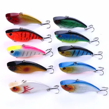 

100pcs VIB Lure 18G 7.5CM HENGJIA Plastic vib isca artificial 2019 Fishing Lures Hard Fishing Tackle Sinking Fishing Wobbler
