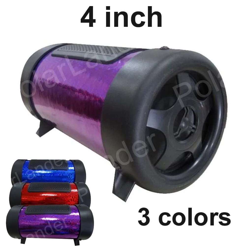 4 inch Portable Subwoofer Speaker Car audio bass 3 colors for option