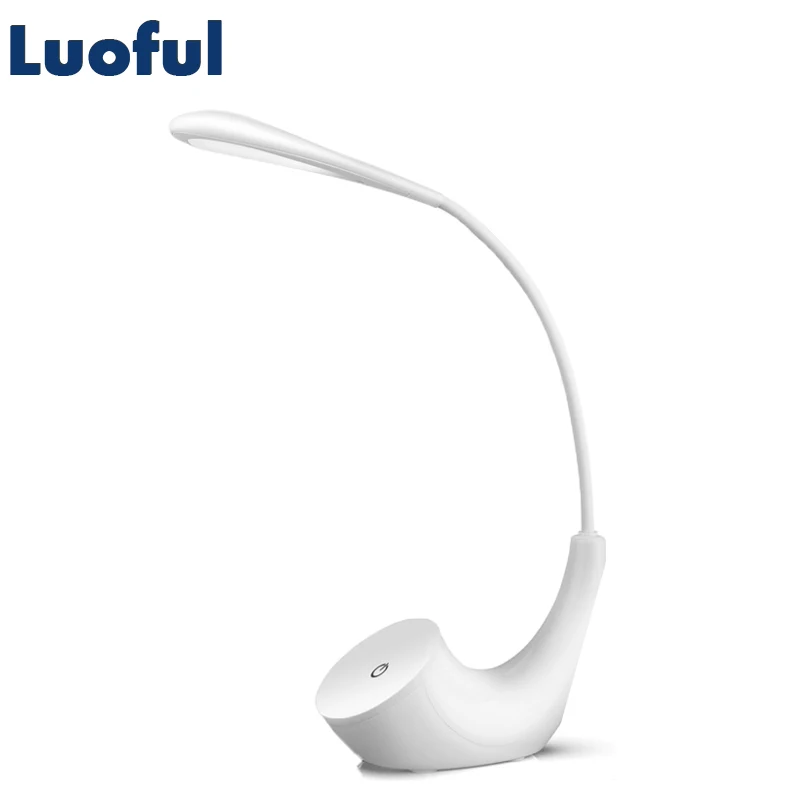 

Moon Shape Flexible LED Desk Lamp 3 Level Dimmer Touch Sensor Control Desk Light Study Reading Table Lamp For Bedroom Office