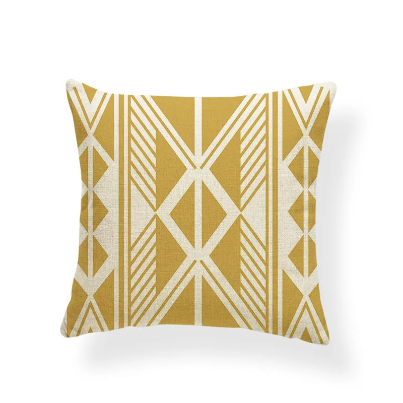 Подушка с геометрическим рисунком, подушки, подушка, чехол, простой стиль, волнистая точка, оранжевый, желтый, треугольная Подушка, 17x17, подарки, мода - Цвет: 1
