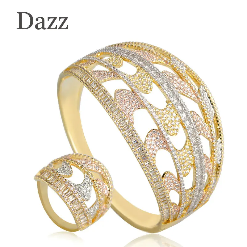Dazz полный Micro кубического циркония полосатая форма свадебные украшения Геометрия дизайн для женщин браслет кольцо комплект платье ювелирн... Dazz полный Micro кубического циркония полосатая форма свадебные украшения Геометрия дизайн для женщин браслет кольцо комплект платье ювелирн...