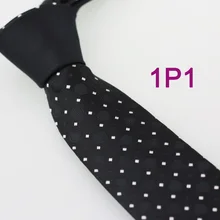 YIBEI Coachella Узкие галстуки галстук-бабочка дизайн в черно-белую узел контрастного черного цвета с серебристыми пятна, точки микрофибра галстук тонкий узкий галстук