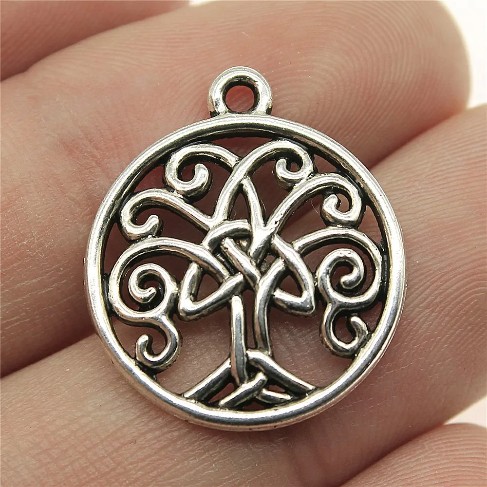 WYSIWYG 10 шт 23x20 мм символ Triquetra Life Tree Charms Символ Tree Шармы 