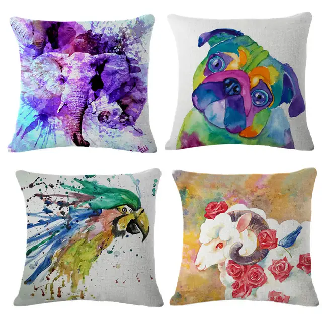 Online Shop Ikea Home Decorative Bird Pillows Cover Knitted Square