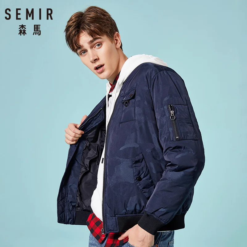 SEMIR новинка мужская зимняя куртка брендовая одежда модное толстое теплое пальто