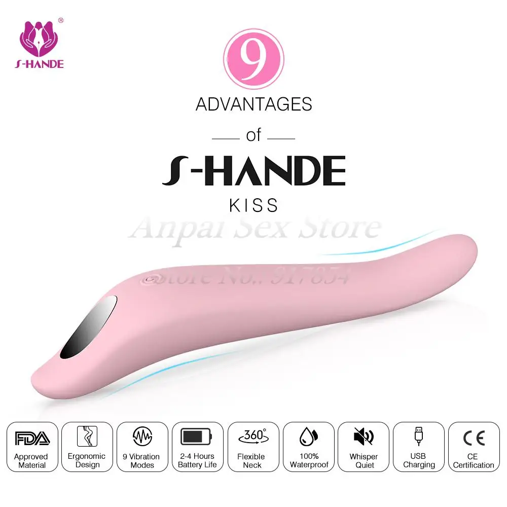 S hand USB заряженный мощный 9 скоростной вибратор для точки G Стимулятор клитора