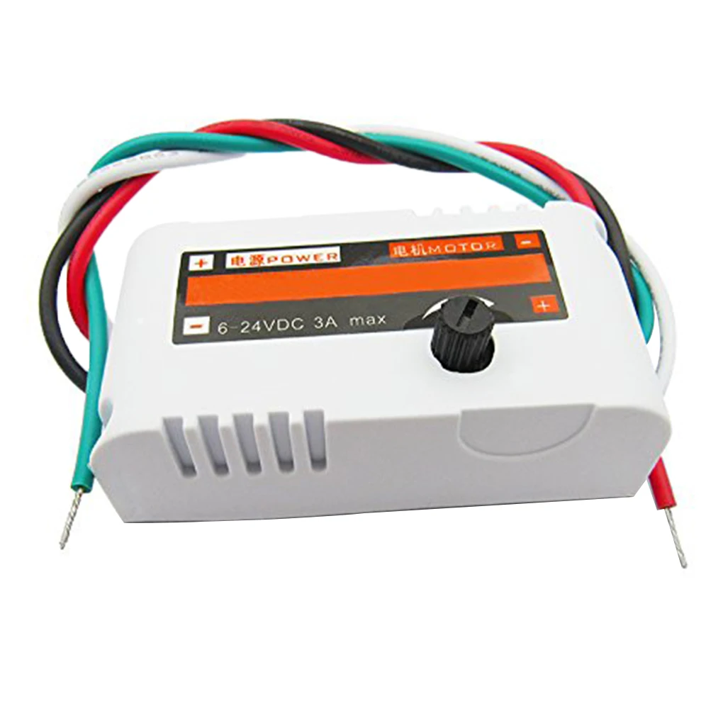 

CCMmini DC 6-24V 3A PWM Motor Speed Controller Variable Speed Regulator Switch Adjustable Mini PMW Control Reversible