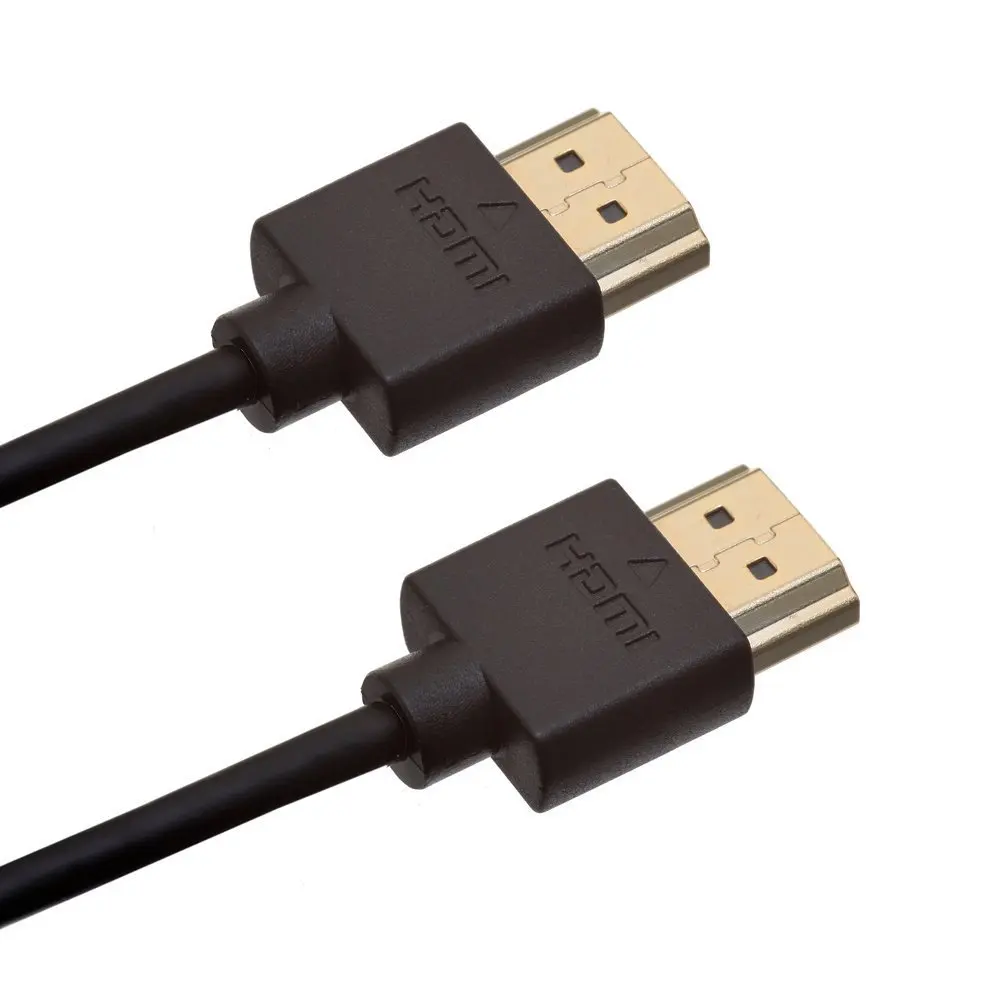 200 шт./лот 6FT = 2 м тонкий hdmi-кабель с Ethernet 1,4 для HD ТВ комплект спортивной одежды для Xbox 360/PS3/Playstation 3/SkyHD/Blu Ray DVD - Цвет: Черный