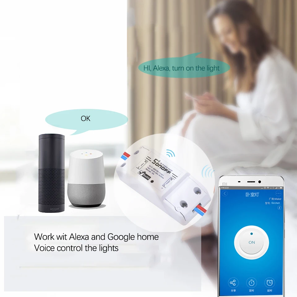 Voice control alexa google home