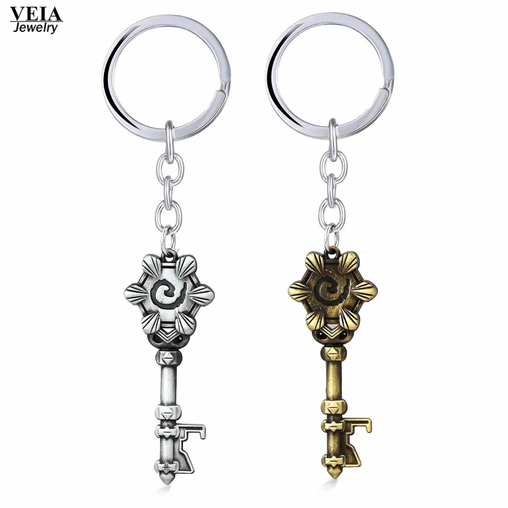 VEIA Joyas Hearthstone Heroes Of Warcraft Keychain Key Logo Metal Key