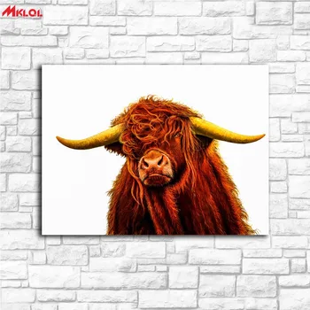

Large Wall Art Scotland Cattle Canvas Painting For Living Room Home Decoration Oil Painting On Canvas Wall Painting Unframed