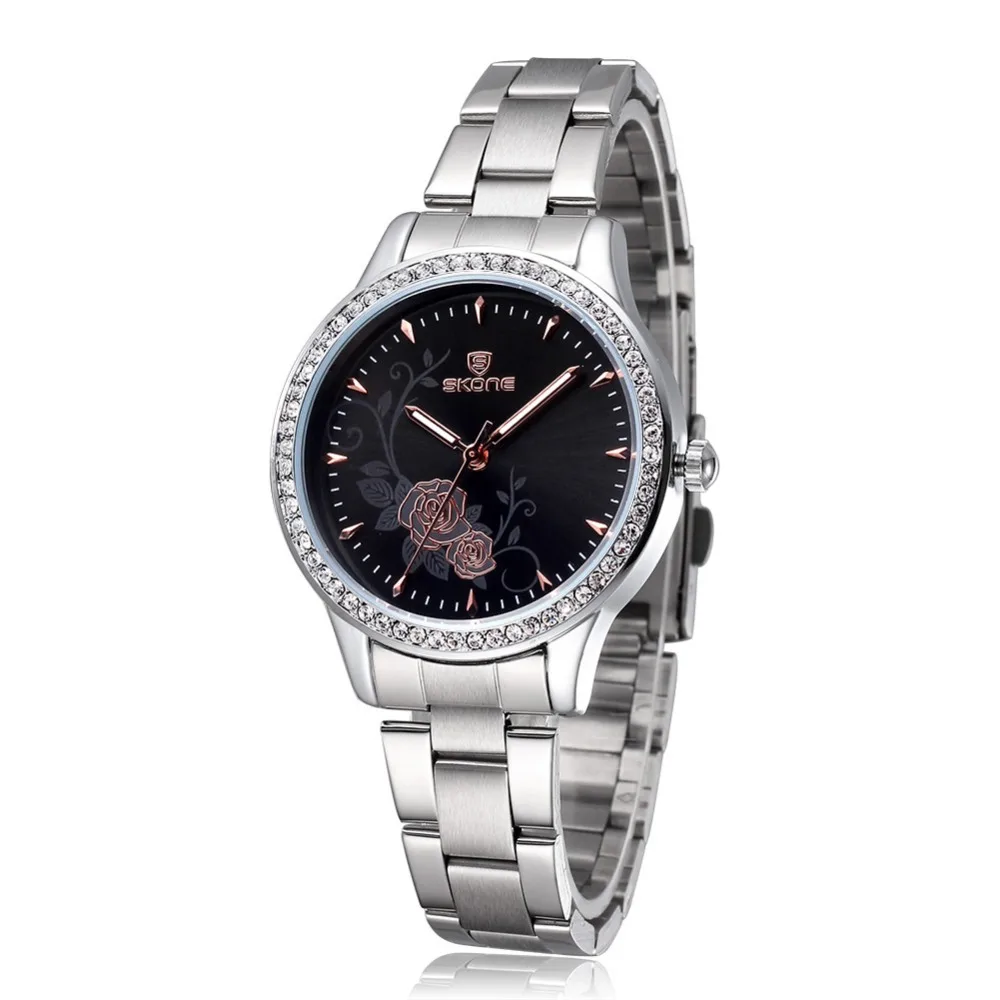 Skone Womens Watches Designer Top Brand Luxury Watch Ladies Fashion Casual Watch Women Dress Quartz Silver