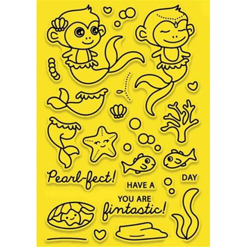 

Cute Mermaid Anchor Seabed Metal Cutting Dies and Clear Stamps for Scrapbooking New 2019 Die Cuts for Card Making Craft Stitch