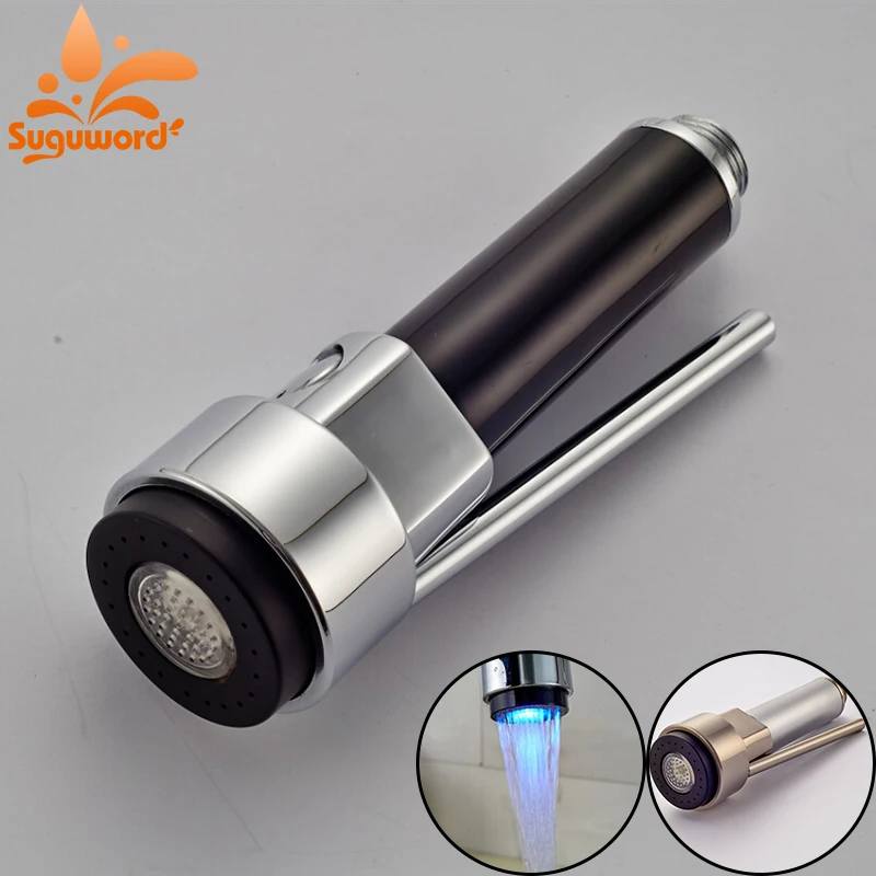 

Chrome Nickel Finish Hand Shower Kitchen Faucet Dual Sprayer 1/2" Connection Shower