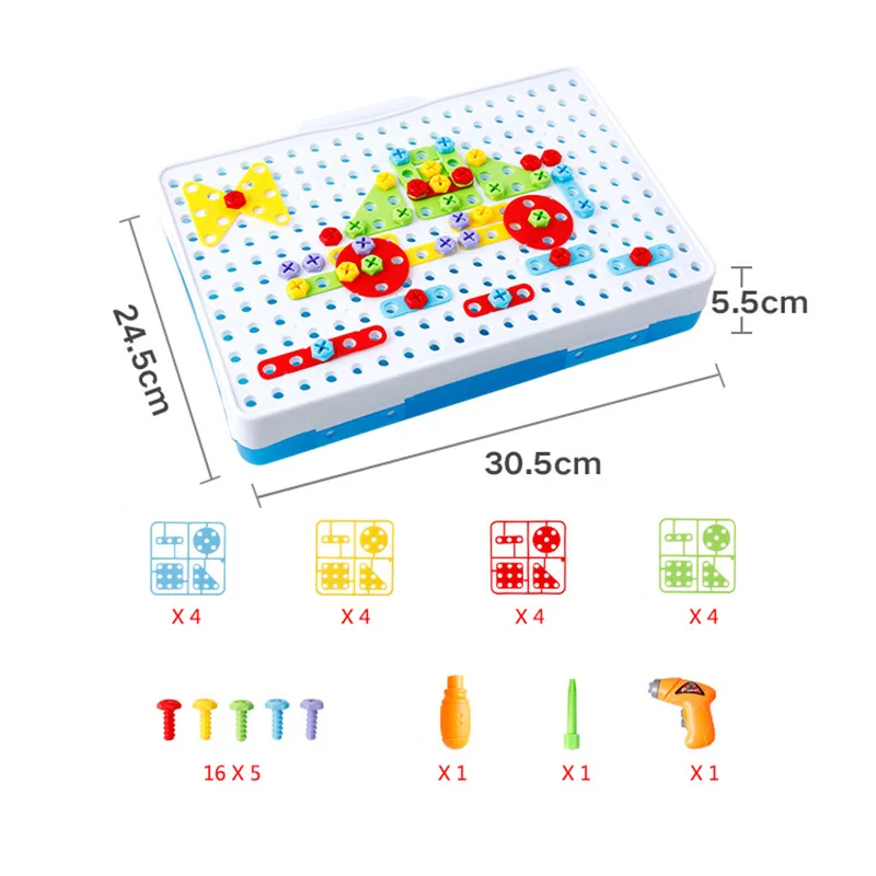 Детские игрушки электрическая гайка с отверстиями под ключ разборка матч инструмент развивающие игрушки собранные блоки наборы игрушки для строительства игрушки мальчик дизайн