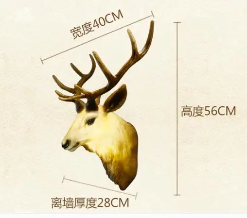 Европейский стиль стены столовой Ретро фон Висячие Настенные оленьи головы рога Скандинавия артесанато статуя escultura