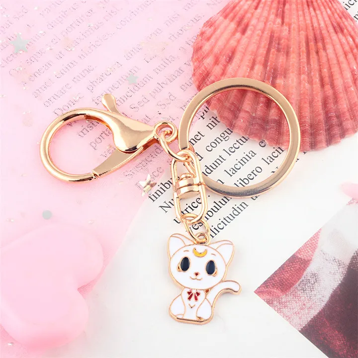5  Creative Cartoon Keychains Heart Flamingo Unicorn Keychain Keyholder Animal Pendant Kaychain For Women Fashion Jewelry Keyring