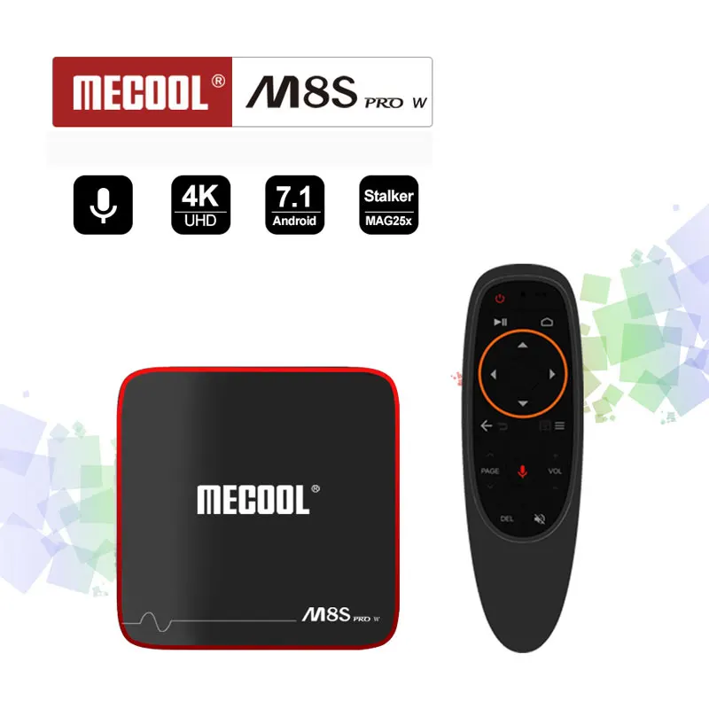 MECOOL M8S PRO W Amlogic S905W четырехъядерный 2 Гб ОЗУ 16 Гб ПЗУ Android 7,1 H.264 4K 1080P 2,4G wifi BT4.0 телеприставка youtube movice