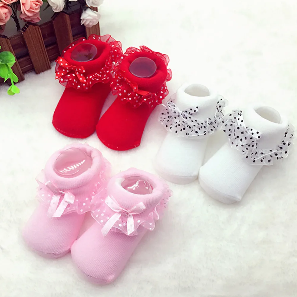Baby Girl Cotton Ankle Socks Infants Baby Girls Princess Bowknots Socks