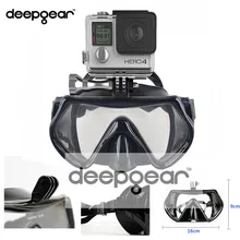 Deepgear крепление для камеры Маска для подводного плавания из закаленного стекла профессиональная маска для подводного спорта Подводное снаряжение и оборудование