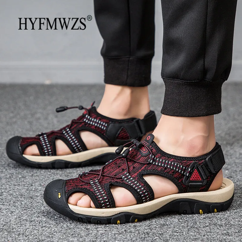 HYFMWZS Sandalias Hombre Krasovki/удобные сандалии г. нескользящие уличные сандалии пляжная обувь высококачественные сандалии