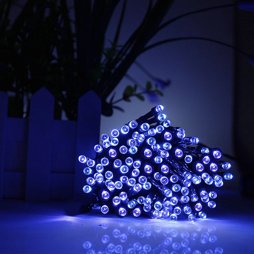 2018 Garland Christmas Tree LED Solar Powered Lamp Garden String LED Fairy Lights Outdoor Lighting Waterproof Wedding Decoration