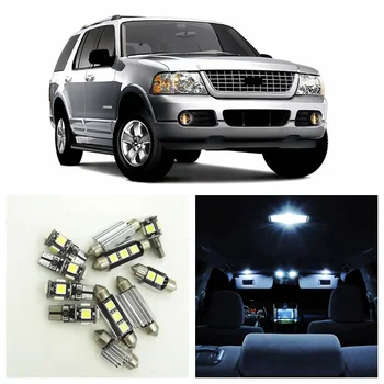 

12Pcs White LED Light Bulbs Interior Package Kit For Ford Explorer 2002 2003 2004 2005 Map Dome License Plate light Ford-B-11
