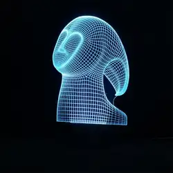 USB 3D абстрактный маска Форма LED ночник, как Lamparas Меса infantile свет
