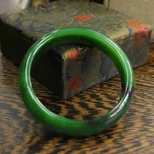 Китайский Синьцзян, зеленый нефрит, браслет ручной работы, браслет из натуральной яшмы, 56 мм-62 мм