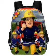 11/13/16 дюймов школьные ранцы для мальчиков с мультипликационным принтом «Герой» с рисунками из мультфильма «Пожарный Сэм», школьные рюкзаки, Детские Детский рюкзак для детского садика рюкзак для детей, Infantil