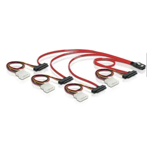 LSI / 3Ware Molex Mini SAS Cable SFF-8087 to SFF-8482 Power x 4 | Компьютеры и офис