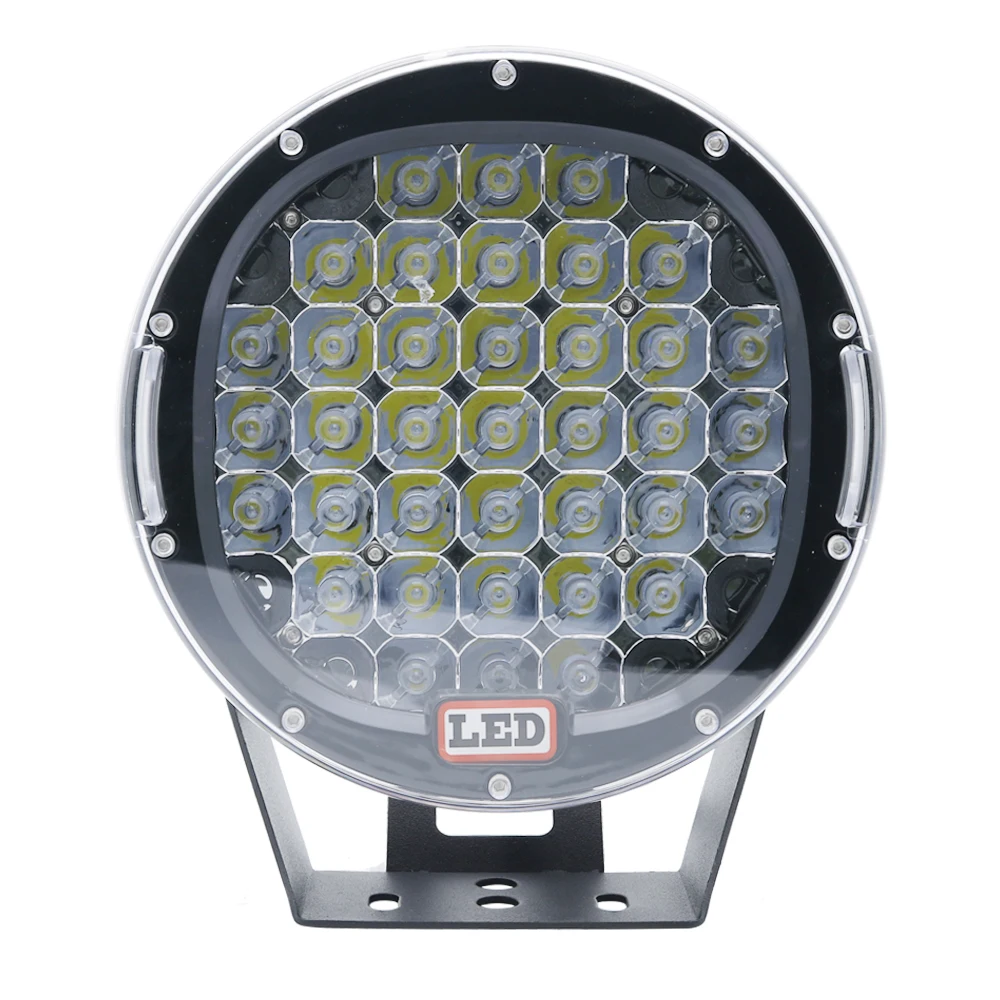 

1PC Black / Red offroad led work light 9inch 96w led driving light spot beam for atv suv 4x4 truck vehicle