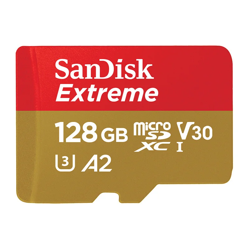 SanDisk Micro SD карта A2 скорость чтения 160 м/с карта памяти Экстремальный Micro SD UHS-I TF карта U3 V30 64 Гб 128 Гб Поддержка 4K - Емкость: 128 ГБ