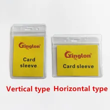 10 шт. держатель Бейджа комплект для удостоверений Прозрачный чехол для карт водонепроницаемый горизонтальный тип вертикальный тип чехол для карт