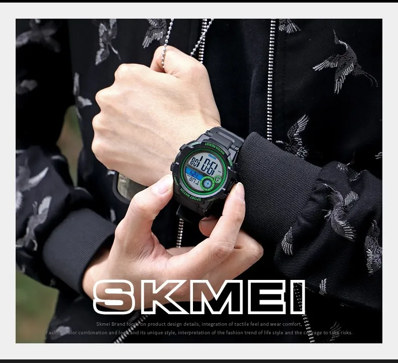 SKMEI Outdoor Sports Men Watch Digital Wristwatches Men Waterproof WeekDisplay Alarm Clock Digital Watches reloj hombre 1387