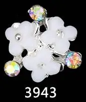 3943 MAFANAILS 100 шт Блестящий Жемчуг со стразами, 3D металлический сплав для маникюра искусство украшения/амулеты/шпильки, ногти 3d ювелирные изделия - Цвет: 3943