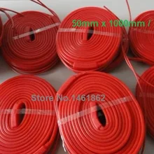 50 мм x 1000 мм 150 Вт 220 В высококачественный гибкий силиконовый нагревательный элемент ремня с обогревом силиконовая резиновая труба нагреватель водонепроницаемый