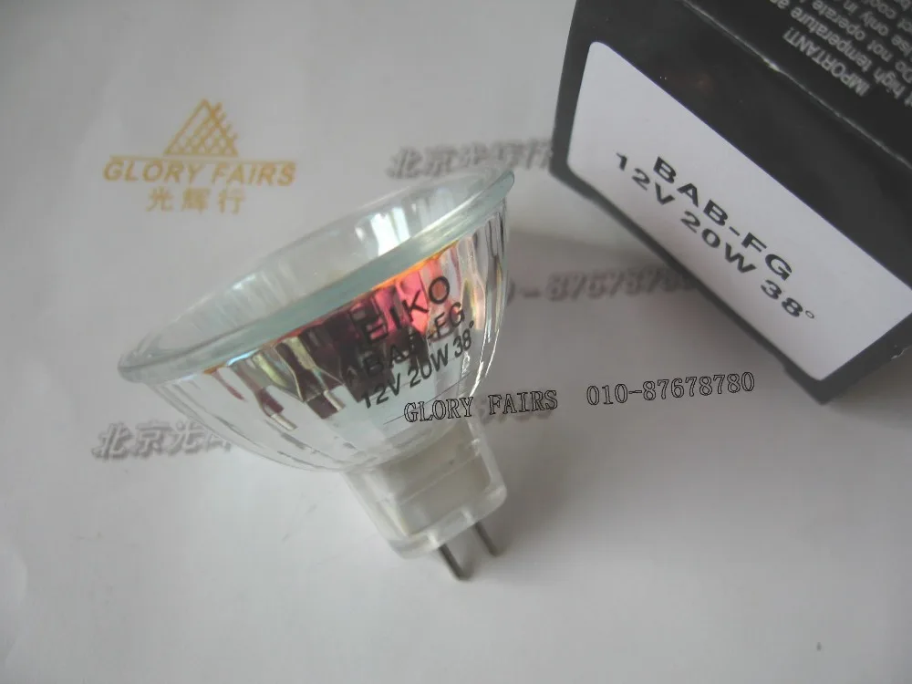 EIKO BAB FG 12V 20W bulb,38 degree glass cover,12V20W halogen lamp