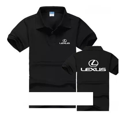 

summer for male solid colour Lexus polos shirts short-sleeved car beauty shop work clothes DIY polos shirts