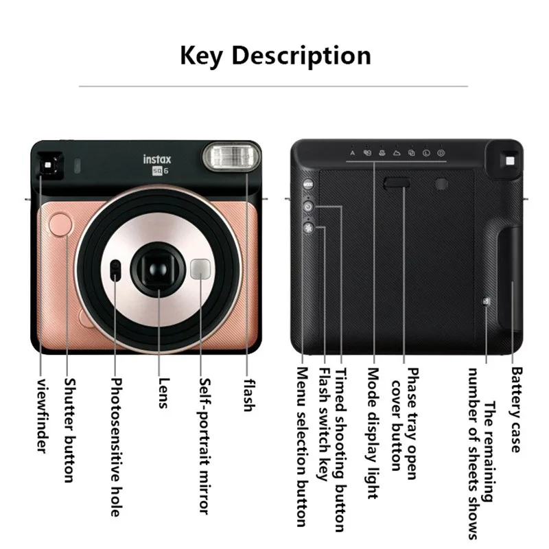 Fujifilm Instax SQ6 мгновенная пленка для камеры Polaroid фотокамера 3 вида цветов