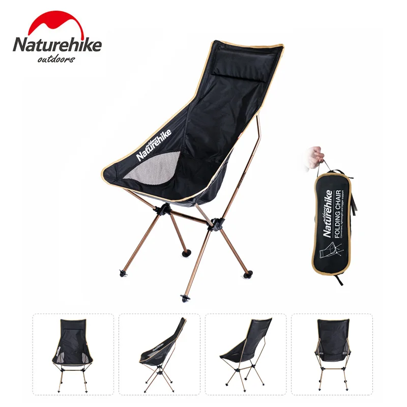 

Naturehike Aluminum Foldable Camping Chairs Portable 2 Colors Hiking Picnic Barbecue Beach Vocation Fishing Chair