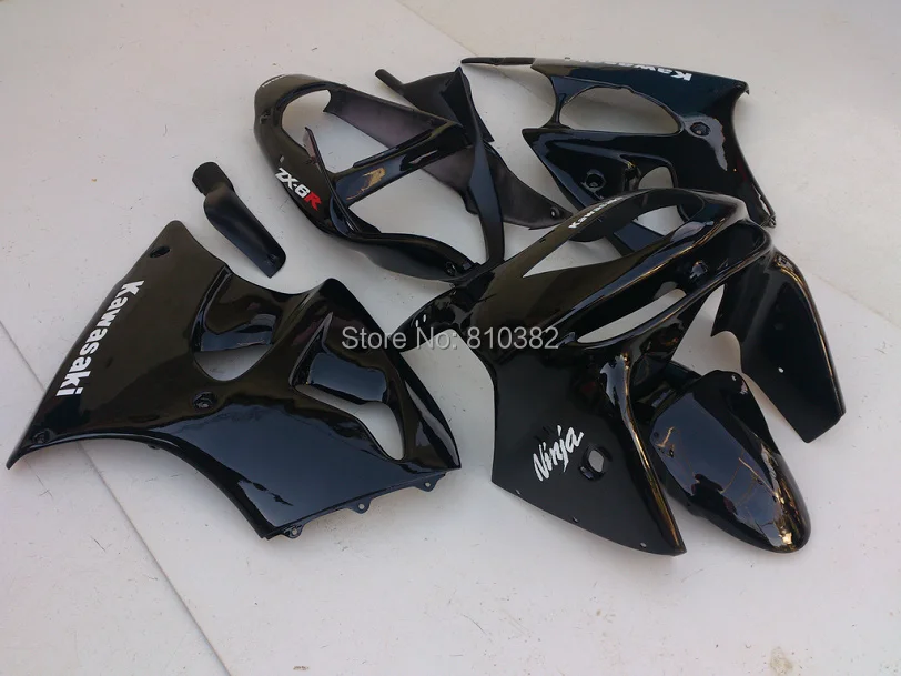 Motorcycle Fairing kit for KAWASAKI Ninja ZX6R 98 99 ZX6R 636 1998 1999 Fashion gloss black ABS Fairings set +7 gifts SQ77