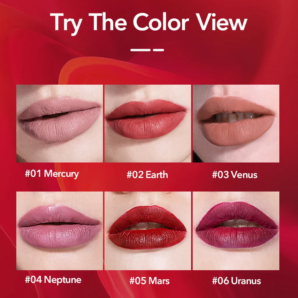 Matte Lip глазури звезды серии Multi-Цвет легко Цвет Водонепроницаемый длительный увлажняющий Обнаженная губа блеск помады дамы Красота