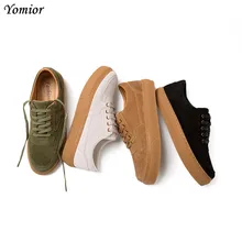 Yominior 2019, nueva marca, zapatos casuales de cuero de vaca Real para hombres, mocasines Vintage con cordones para la escuela, zapatos planos, zapatillas para conducir