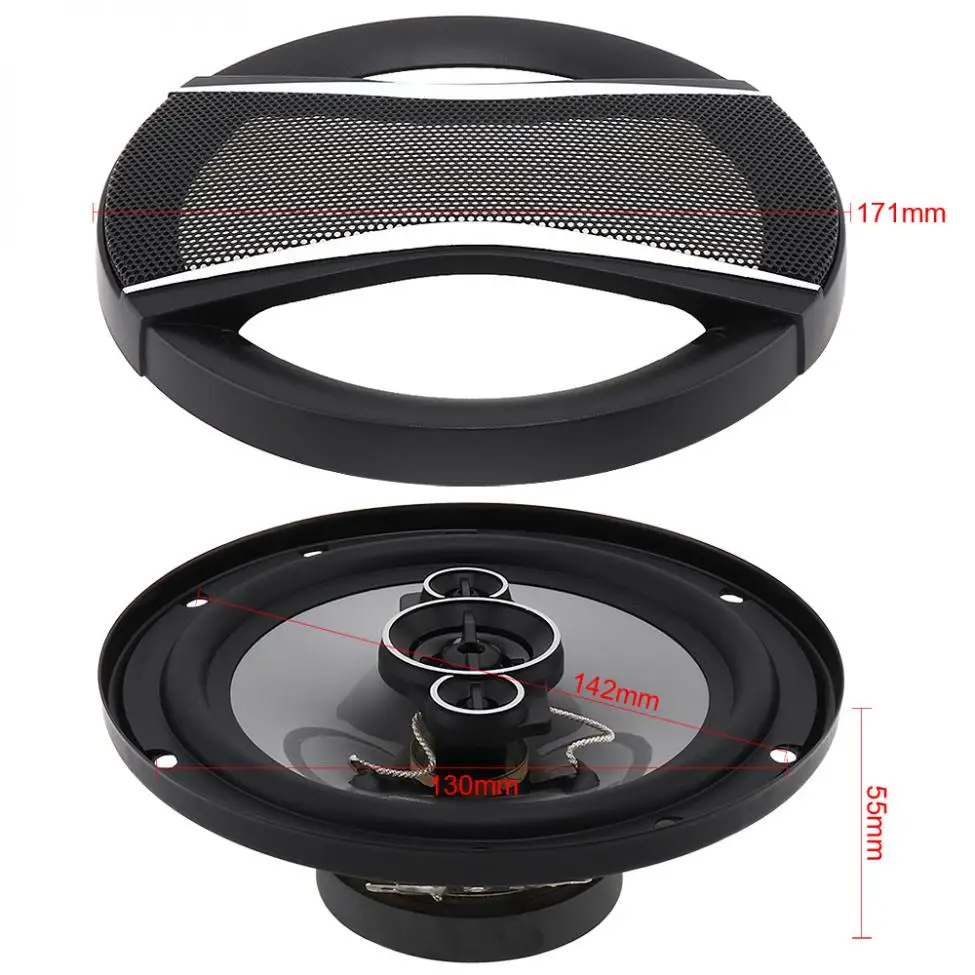 2pcs 6 Inch 650W Auto Car HiFi Coaxial Speaker Vehicle Door Auto Audio Music Stereo Full Range Frequency Loud Speakers