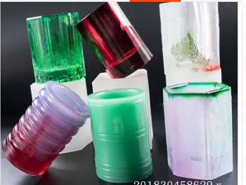 

Crystal Epoxy Large Pen Holder Cylindrical Square Multi-Specification Table Mold Pattern Pen Holder Silicone Mould kitcthen tool